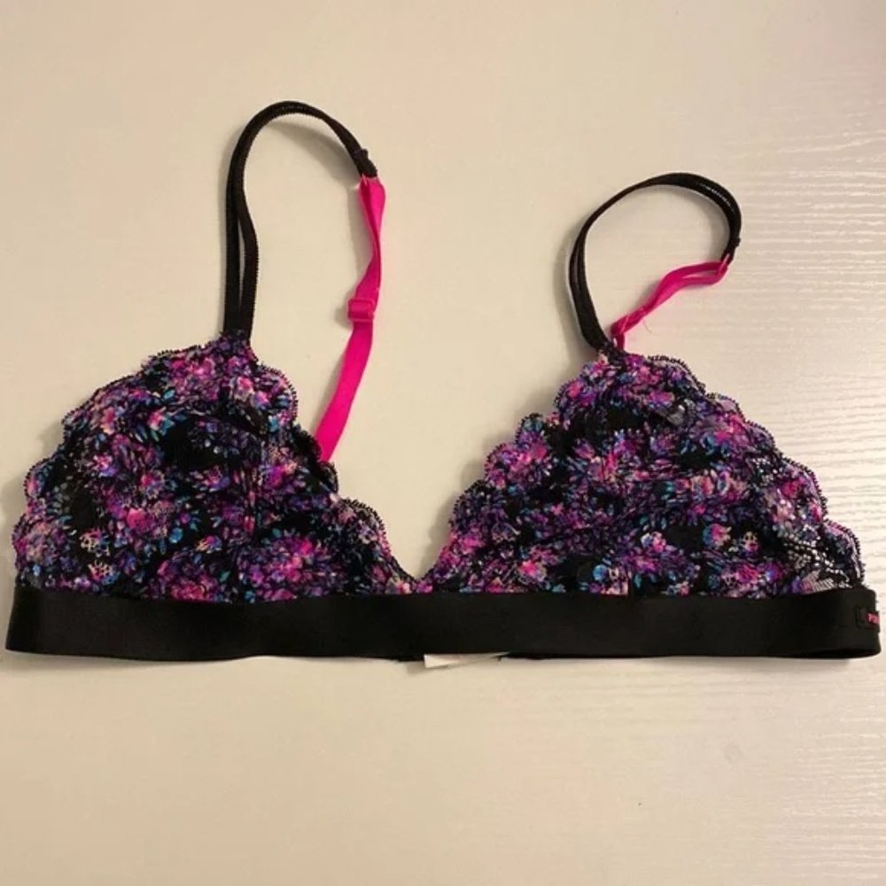 PINK Victoria’s Secret Vibrant Sexy Lace Bralette L